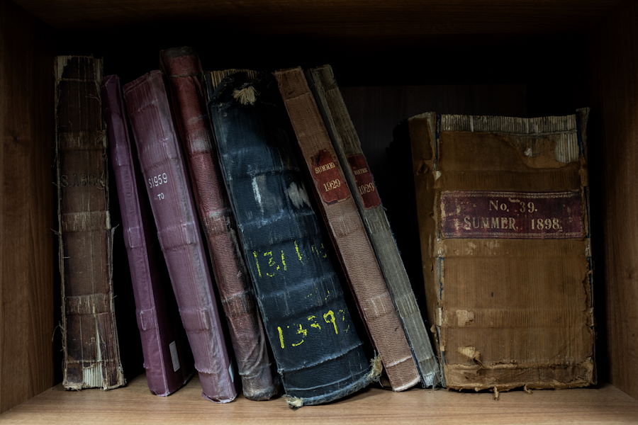 Vintage fabric books